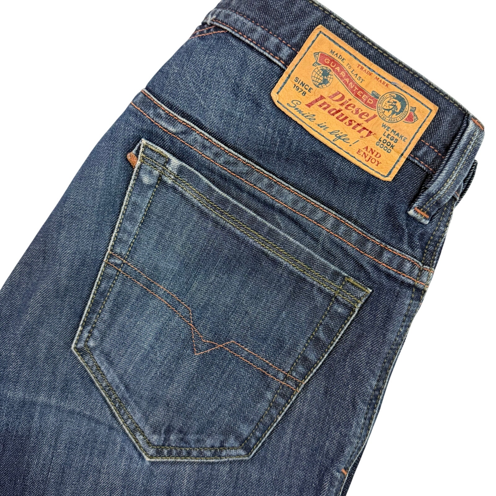 Diesel Thavar Jeans Mens 30x32 Slim Skinny Dark Wash 0880g Made In Tunisia